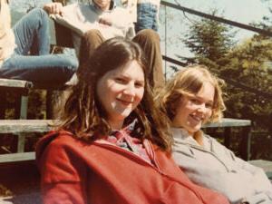 Jane Terry Abraham ’79 and Nathalie Reverdin ’79 during their Trinity days